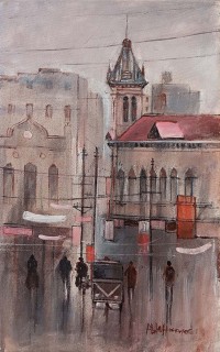 Abdul Hameed, 12 x 20 inch, Acrylic on Canvas, Cityscape Painting, AC-ADHD-195